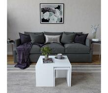 Kohvilaud Kalune Design Ortanca, 60 x 37 x 60 cm, valge