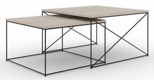 Kohvilaudade komplekt ADRK Licco 2in1, 65 - 75 cm, pruun/must, 2 tk