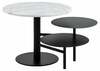 Diivanilaua komplekt Actona Lahti, 40 - 60 x 60 x 25 - 47 cm, valge/must