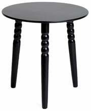Kohvilaud Homla Cast, 40 x 40 x 40 cm, must, 2 tk
