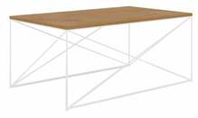 Kohvilaud ADRK Furniture Dante, valge/pruun, 100 x 60 x 43cm