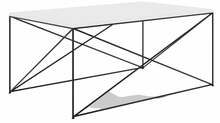 Kohvilaud ADRK Furniture Dante, 100 x 60 x 43 cm, must/valge