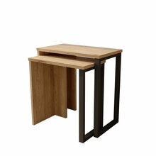 Kohvilaudade komplekt Asir On7-Su, 2 tk, 51 x 52,8 cm, pruun