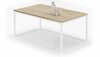 Diivanilaud ADRK Furniture Narisa, 100 x 60 x 43 cm, heledapruun/valge