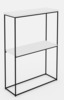 Konsoollaud ADRK Furniture Velo, 60 x 80 x 80 cm, must/valge/grafiit