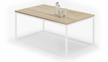 Diivanilaud ADRK Furniture Narisa, 100 x 60 x 43 cm, heledapruun/valge