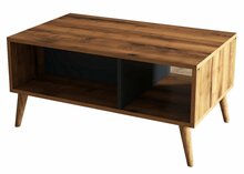 Kohvilaud Kalune Design Exxen 2070, 90 x 41.6 x 54 cm, antratsiit/pähkel