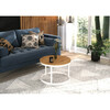 Diivanilaud ADRK Furniture Rinen, 55 x 55 cm, pruun/valge