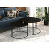 Kohvilaudade komplekt ADRK Furniture Etta, 75 x 75 x 43 cm, must, 2 tk