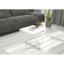 Diivanilaud ADRK Furniture Diana, 50 x 50 x 45 cm, valge