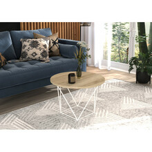Diivanilaud ADRK Furniture Liam, 55 x 55 cm, heledapruun/valge