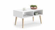 Diivanilaud Kobi Meble Sandi, 90 x 55 x 50 cm, valge