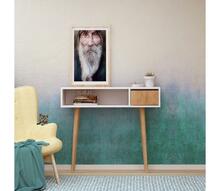 Konsoollaud Kalune Design Kiogi, 100 x 30 x 94 cm, tamm/valge