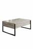 Diivanilaud Hanah Home Luxe Travertine, 90 x 40 x 60 cm, beež/must
