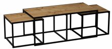 Kohvilaudade komplekt Kalune Design Gigante, 120 x 60 x 50 cm, pruun/must