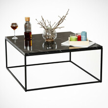 Diivanilaud Kalune Design Poly, 75 x 75 x 43 cm, must