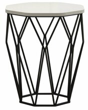 Kohvilaud Kalune Design Sofya, 46 x 46 x 57 cm, must/kreemjas