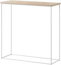 Konsoollaud ADRK Furniture Milan, valge/pruun, 30 x 80 x 80 cm