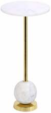 Abilaud House Nordic Salo, ø 25 cm, 25 x 25 x 54 cm, messing ja marmor, kuldne/valge