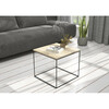 Kohvilaud ADRK Furniture Elena, 50 x 50 x 45 cm, helepruun/must