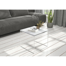 Diivanilaud ADRK Furniture Elena, 50 x 50 x 45 cm, hall/valge