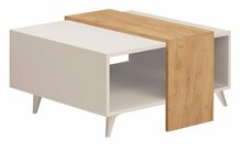 Kohvilaud Kalune Design Dowel, 80 x 80 x 40 cm, tamm/valge