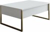 Kohvilaud Kalune Design Luxe, 60 x 90 x 40 cm, kuldne/valge