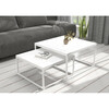 Kohvilaudade komplekt ADRK Furniture Kama, 65 - 75 cm, valge, 2 tk