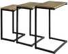 Diivanilaua komplekt Sobuy FBT102-F, 3 osa, must + pruun