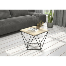 Diivanilaud ADRK Furniture Diana, 50 x 50 cm, helepruun/must