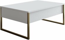 Kohvilaud Kalune Design Luxe, 60 x 90 x 40 cm, kuldne/valge