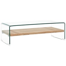 Kohvilaud Soduinamams, 98 x 45 x 31 cm, läbipaistev, karastatud klaas