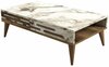 Kohvilaud Kalune Design Valensiya, 105 x 60 x 34,6 cm, valge/pähkel/beež