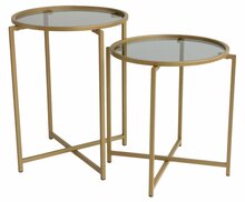 2 lauaga komplekt Kalune Design S406, 50 x 50 x 60 cm, kuldne