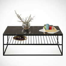 Diivanilaud Kalune Design Etna, 95 x 55 x 43 cm, valge/must