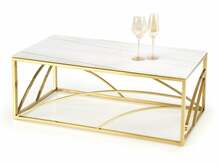 Diivanilaud Gold UNIVERSE 2, valge marmor/kuldne