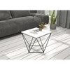 Diivanilaud ADRK Furniture Diana, 50 x 50 x 45 cm, valge/must