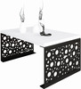Diivanilaud ADRK Furniture Rina, 100 x 60 x 45 cm, valge/must