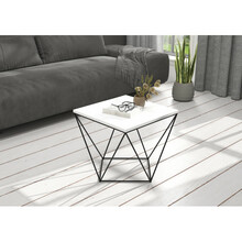 Diivanilaud ADRK Furniture Diana, 50 x 50 x 45 cm, valge/must