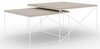 Kohvilaudade komplekt ADRK Licco, 65 - 75 cm, pruun/valge, 2 tk