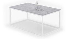 Diivanilaud ADRK Furniture Narisa, 100 x 60 x 43 cm, hall/valge