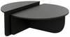 Kohvilaudade komplekt Kalune Design Podium, 90 x 90 x 30 - 35 cm, must, 2 tk