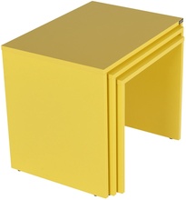 Kohvilaudade komplekt Kalune Design, 55 x 40 x 47 cm, kollane, 3 tk