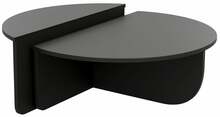 Kohvilaudade komplekt Kalune Design Podium, 90 x 90 x 30 - 35 cm, must, 2 tk