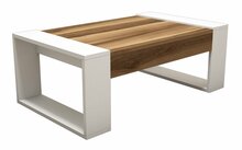 Diivanilaud Kalune Design Venus, 102 x 60 x 37.6 cm, valge/pähkel