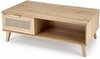 Kohvilaud Halmar Borneo LAW-1, 120 x 60 x 41 cm, tamm/must