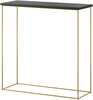 Konsoollaud ADRK Furniture Milan, 30 x 80 x 80 cm, kuldne/must
