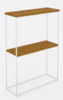 Konsoollaud ADRK Velo, 20 x 60 x 80 cm, valge/pruun