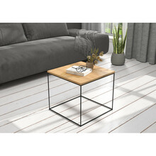 Diivanilaud ADRK Furniture Elena, 50 x 50 cm, pruun/must