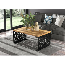 Diivanilaud ADRK Furniture Rina, 100 x 60 cm, pruun/must